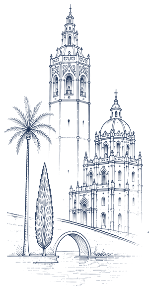 Drawing of the Micalet and Valencia Cathedral